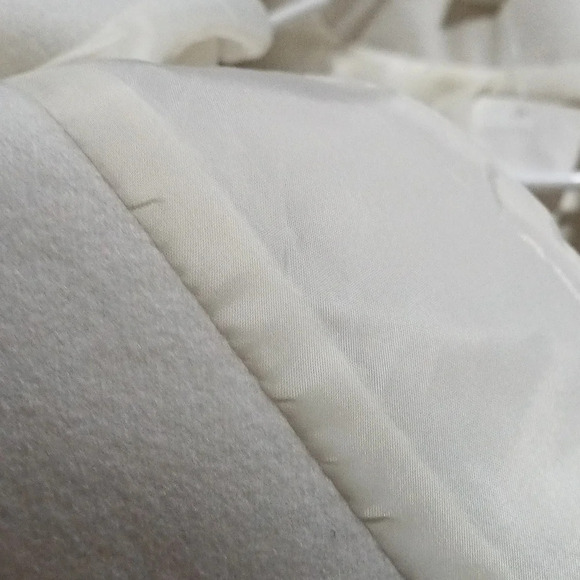 NEW soft cozy warm lined button blazer shacket ivory peacoat pockets NWOT 10 - Picture 12 of 14